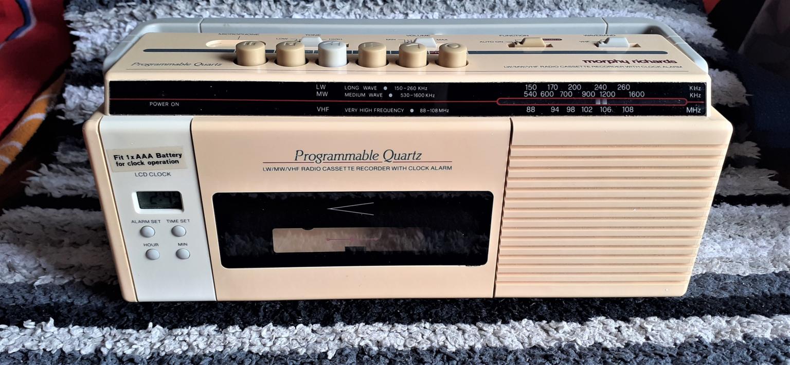 Vintage Morphy Richards radio cassette player in London Borough of