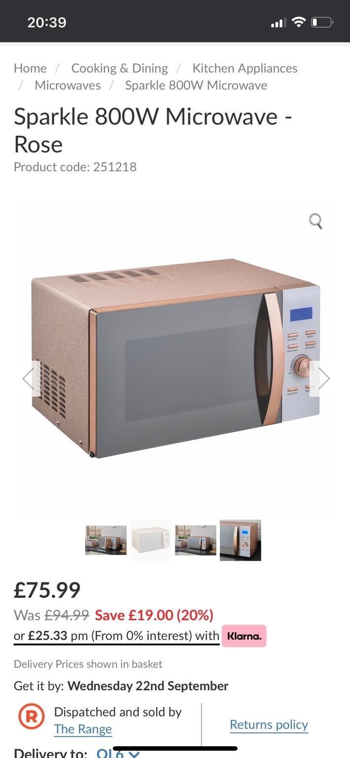 Rose gold microwave kettle and toaster in WV14 Walsall für £ 90,00 zum