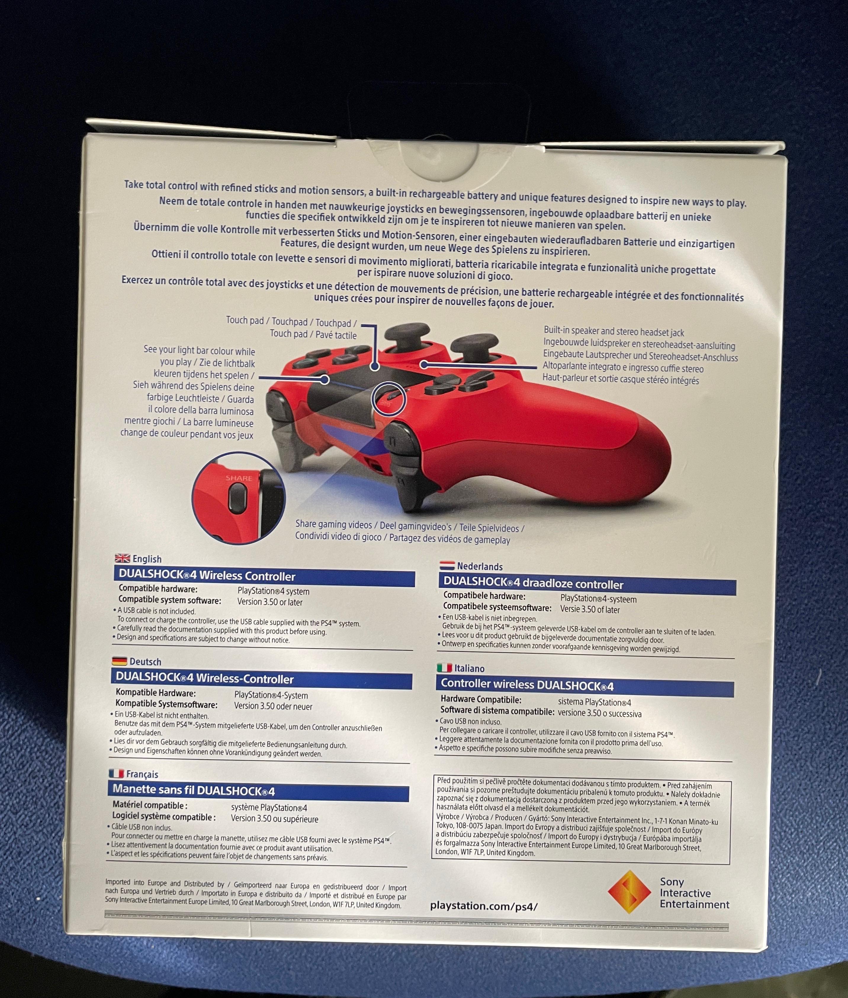 Sony PS4 4 V2 Wireless Controller Magma Red in N9 Enfield for £40.00