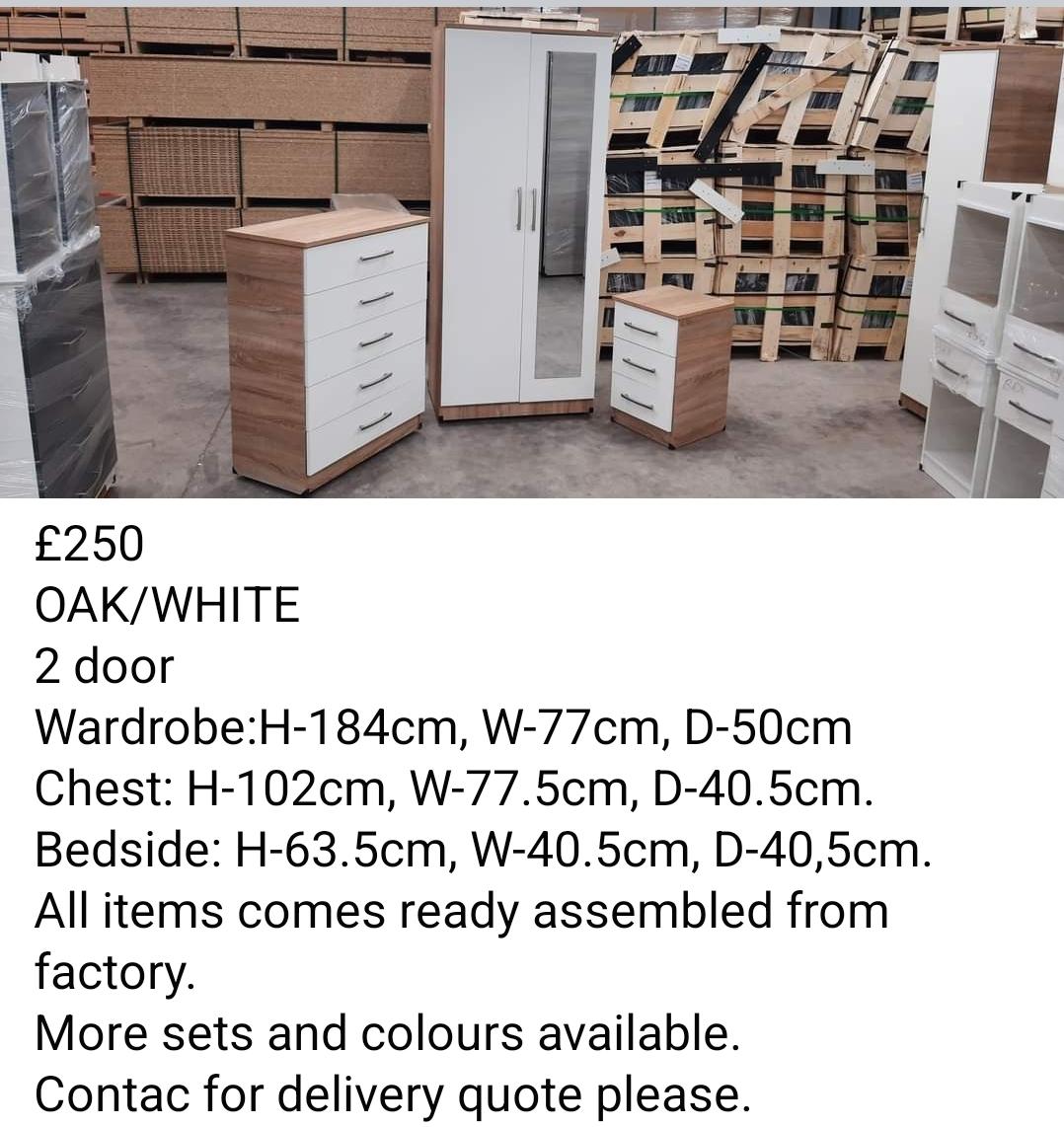 BRAND NEW FULLY ASSEMBLED WARDROBE SETS in DE14 Staffordshire for £250.00 for sale Shpock