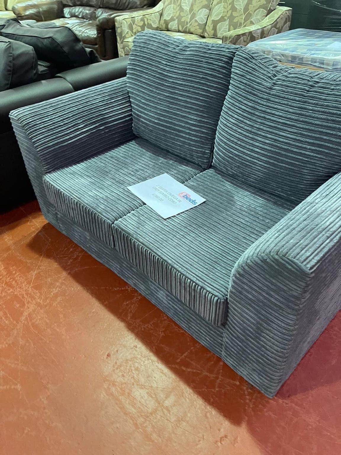 2 seater omega sofa in grey jumbo cord in S62 Parkgate für £ 260,00 zum