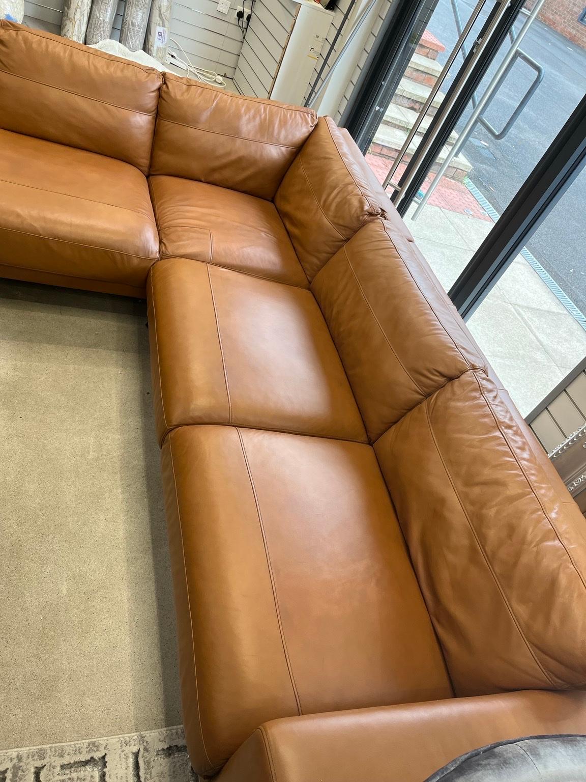 Real leather corner sofa in M30 Salford for £1,350.00 for sale Shpock