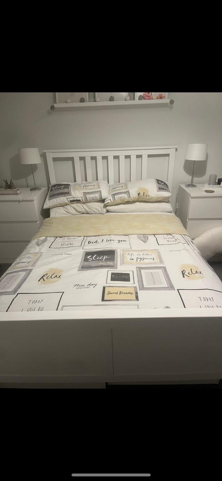 Ikea HEMNES double bed frame and slats ONLY in B63 Metropolitan Borough