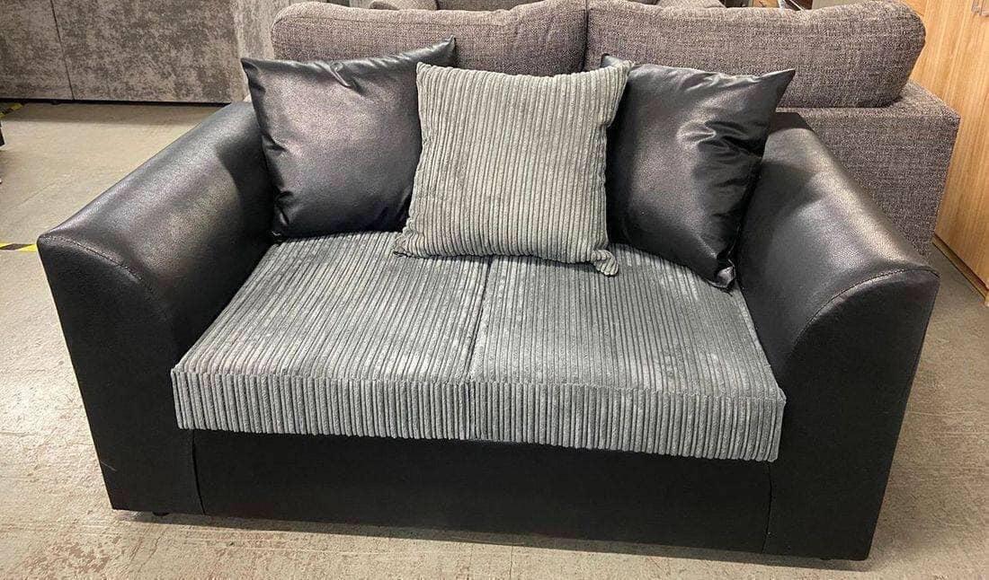 2 SEATER BYRON SOFA IN BLACK SNAKE/GREY CORD in S62 Parkgate for £290.00 for sale Shpock