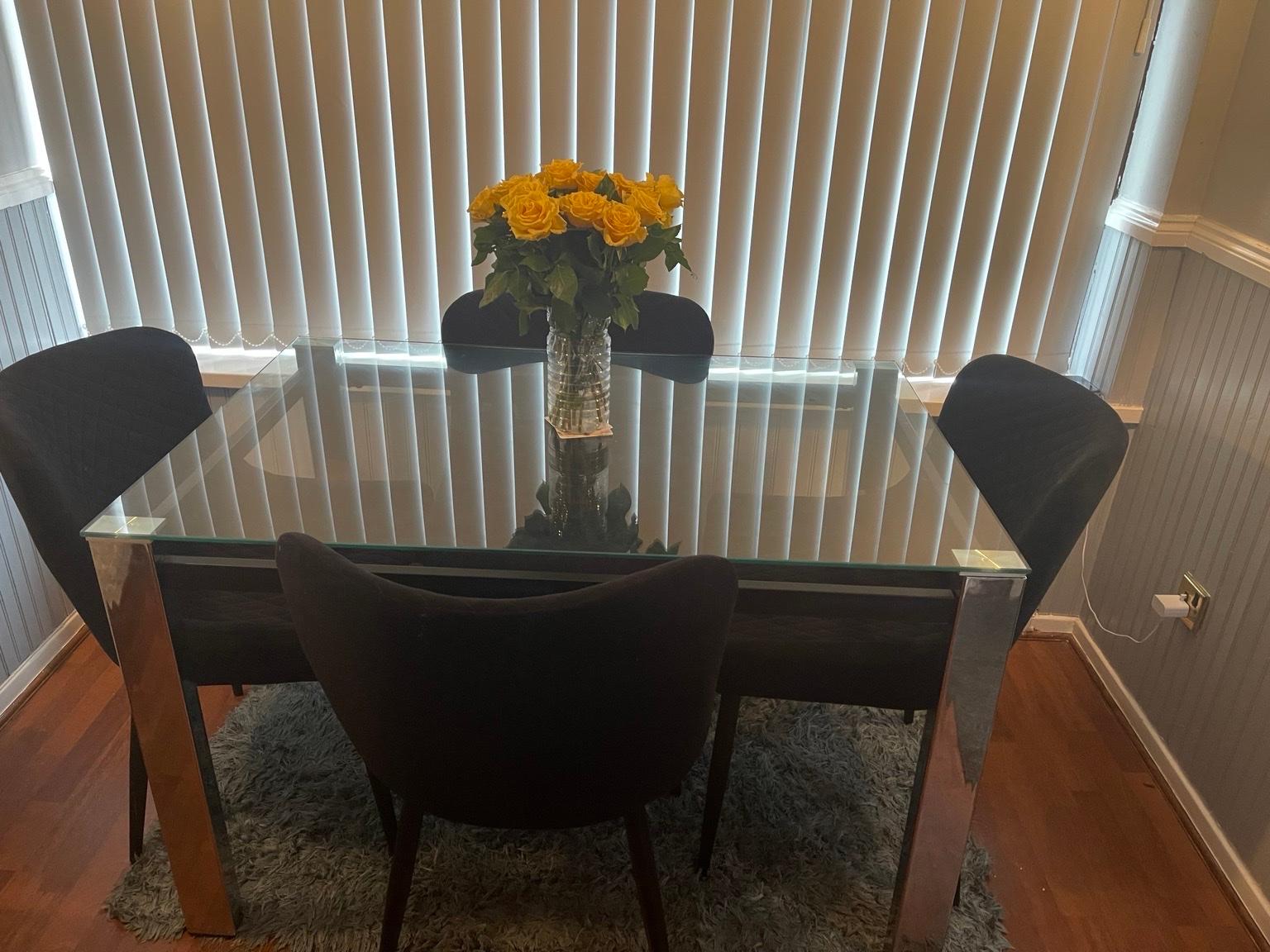 Dining table with 4 chair chairs in WV12 Walsall for £130.00 for sale