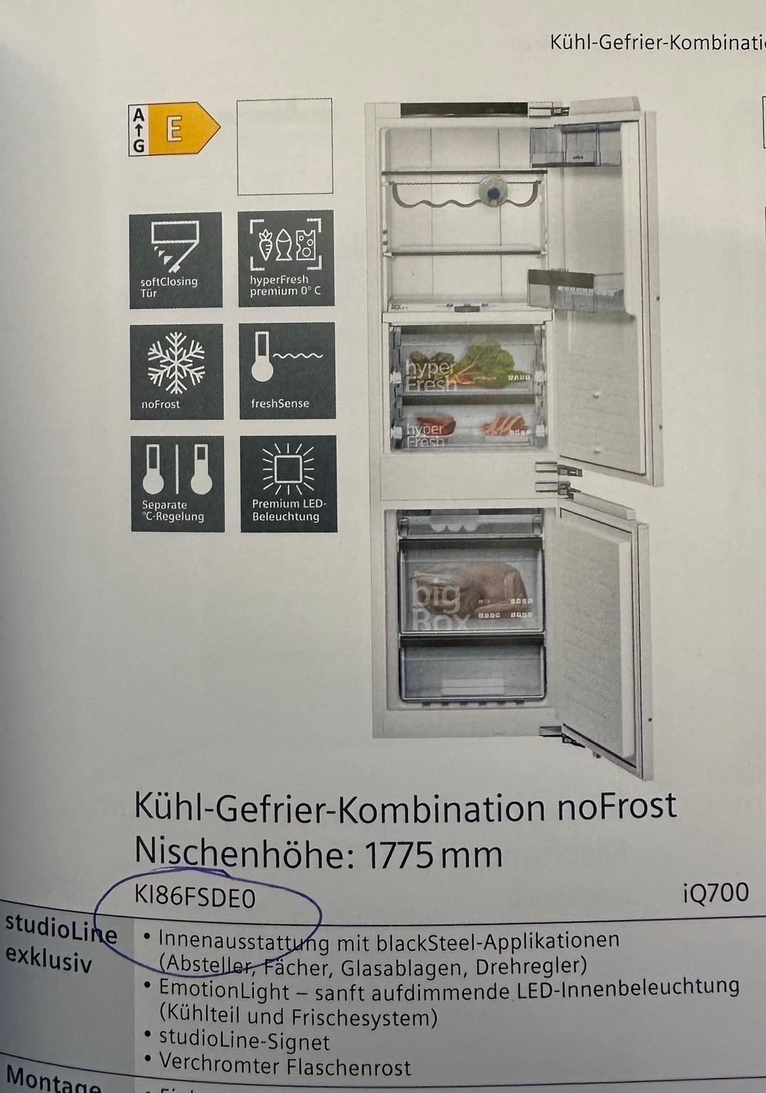 Siemens Einbau-Kühl-Gefrierkombination in 6850 Stadt Dornbirn für 1.990