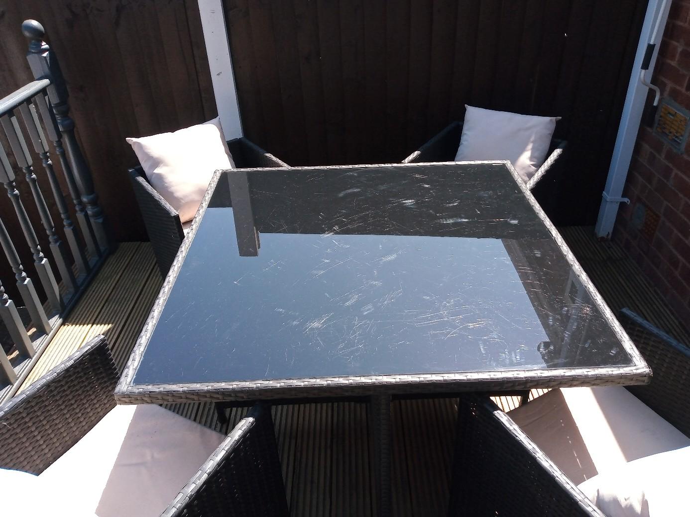 Rattan patio cube table and chairs in B79 Tamworth for £50.00 for sale