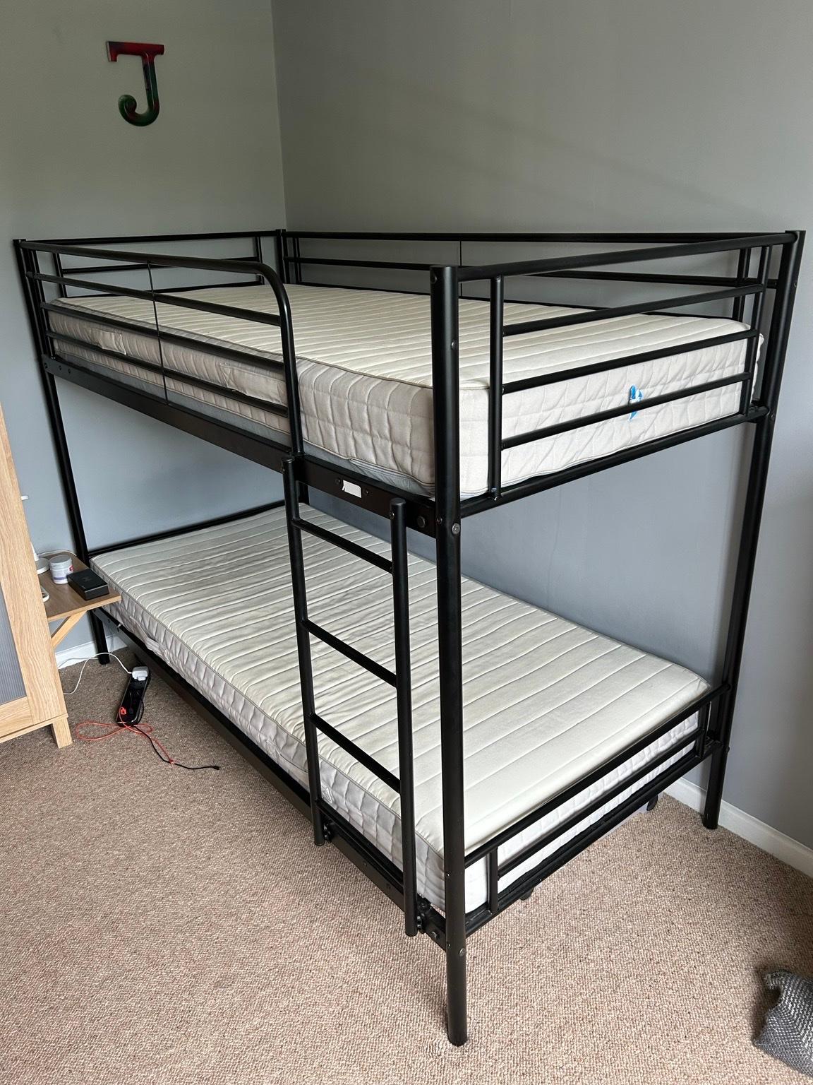 Bunk bed, black metal. in WR2 Worcester for £100.00 for sale Shpock