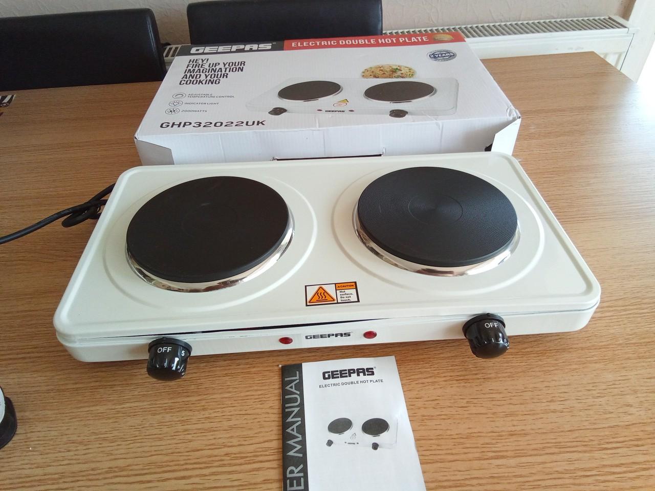 GEEPAS DOUBLE ELECTRIC DOUBLE HOT PLATE in SS1Sea for £25.00 for sale