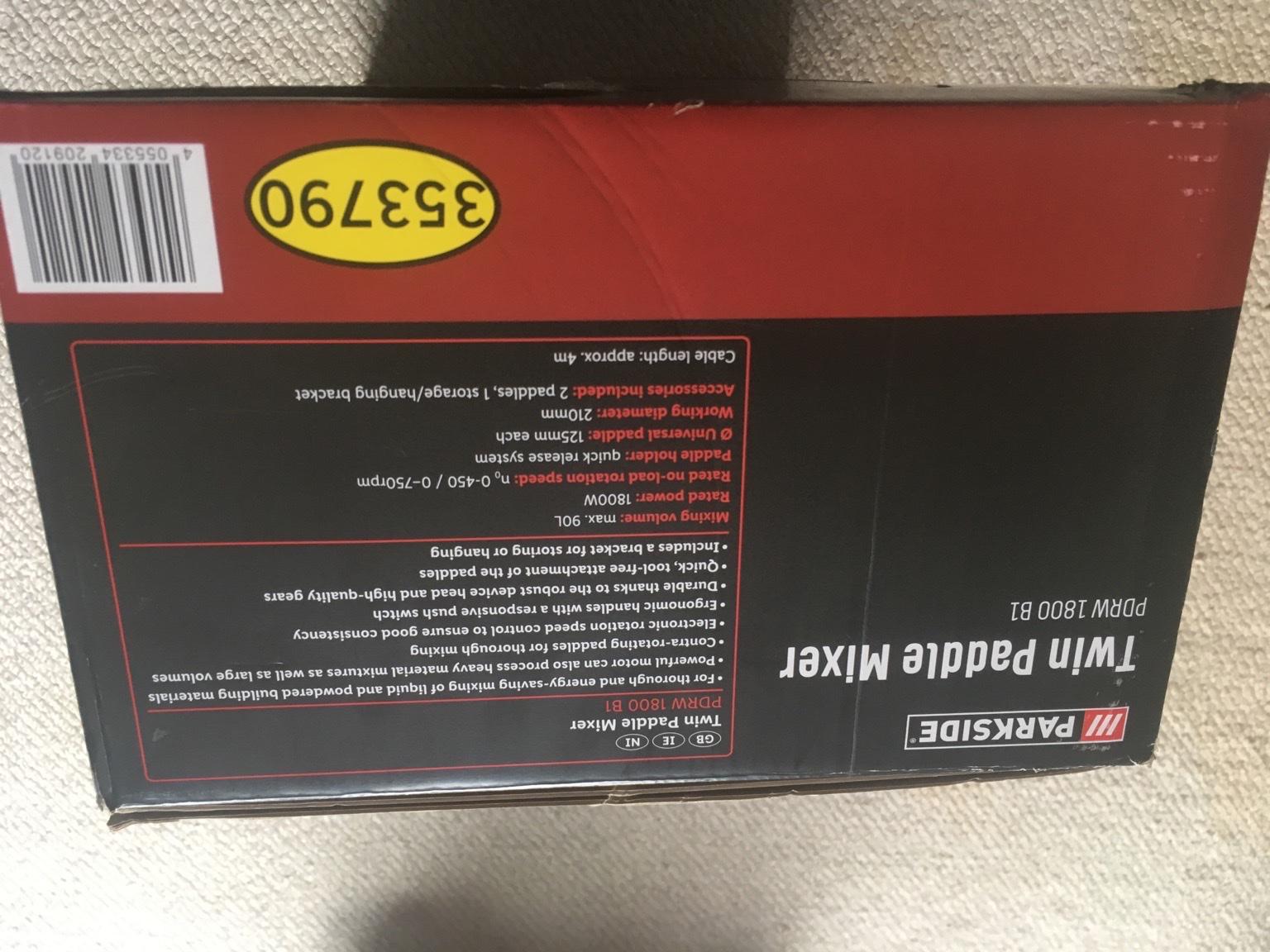 Parkside twin paddle mixer 1800w in M24 Middleton für £ 150,00 zum