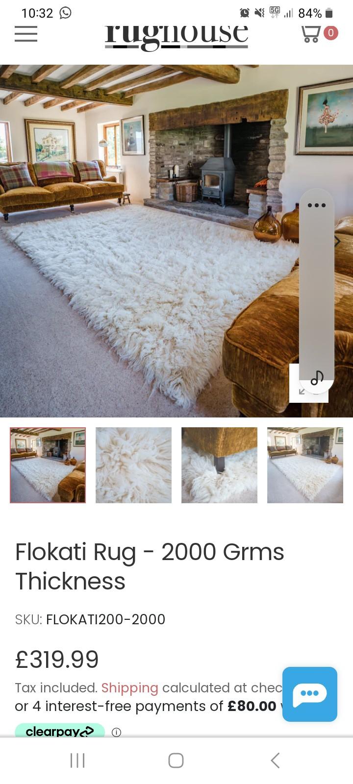 Flokati wool rug, new in DN35 Cleethorpes for £100.00 for sale Shpock