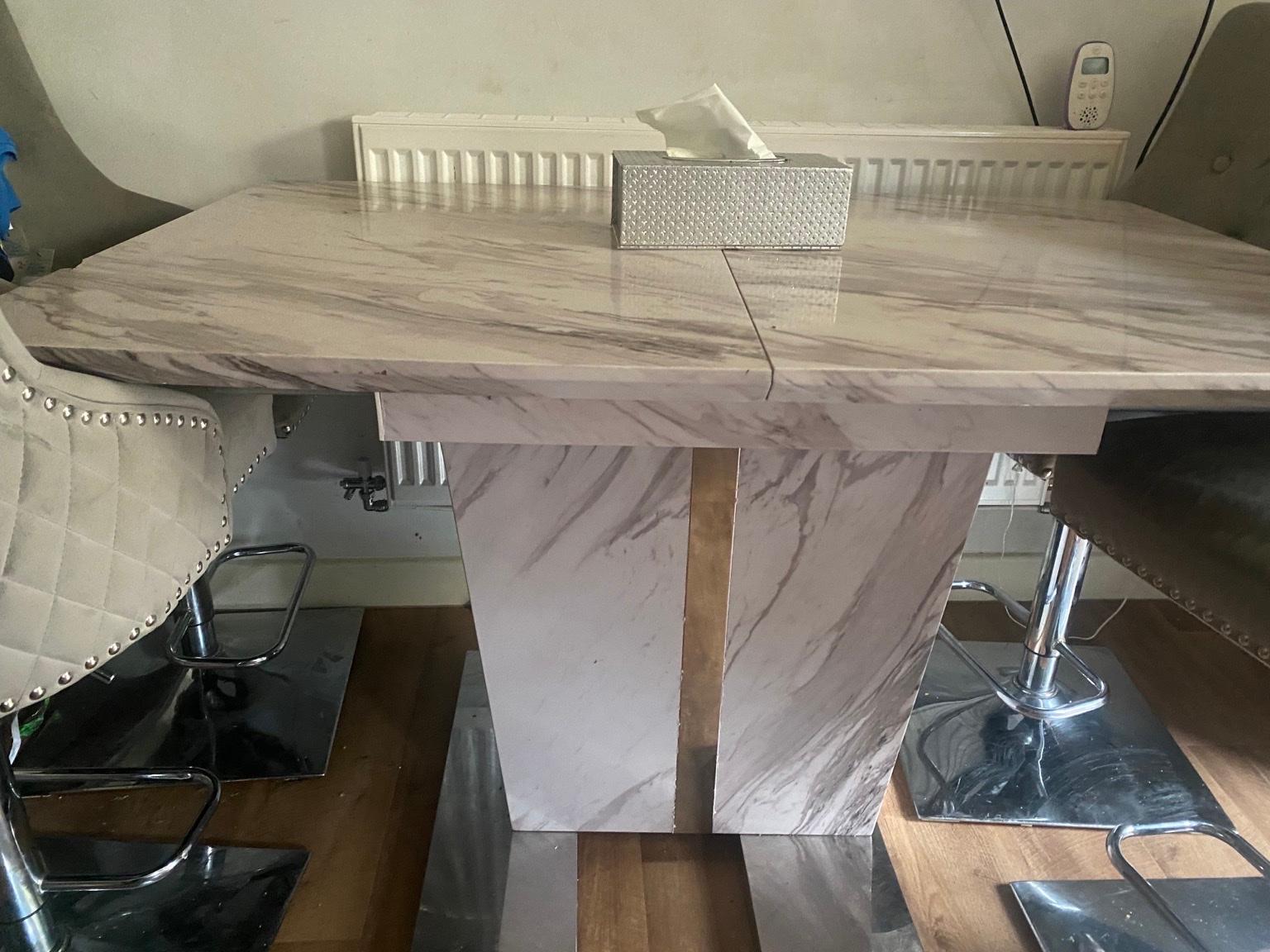 Dining table with knock back bar stool chairs in HX1 Calderdale for £