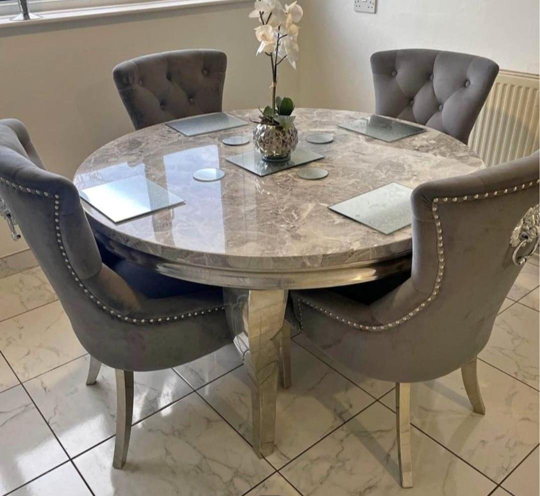 MARBLE TABLE AND 4 KNOCKER CHAIRS in WS3 Walsall for £375.00 for sale