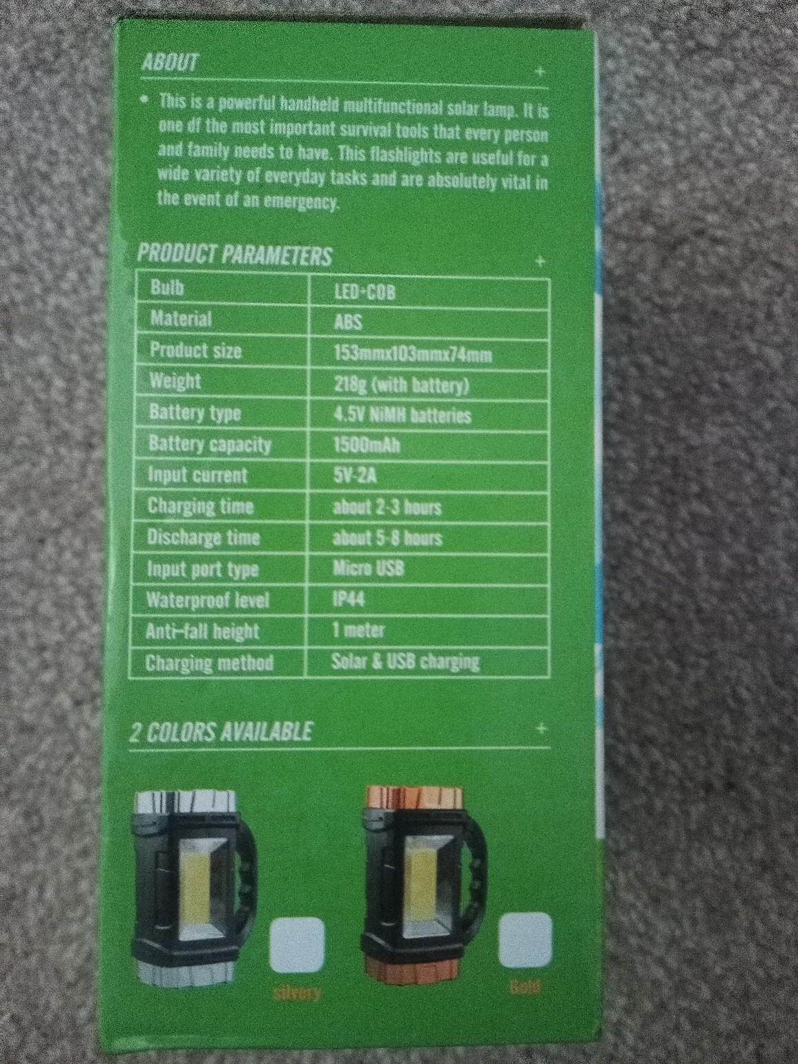 Solar powered torch in LL11 Moss für 15,00 £ zum Verkauf Shpock DE