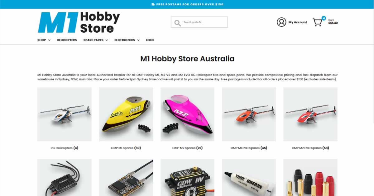 M1 Hobby Store Australia OMP Hobby RC Helicopter Specialist