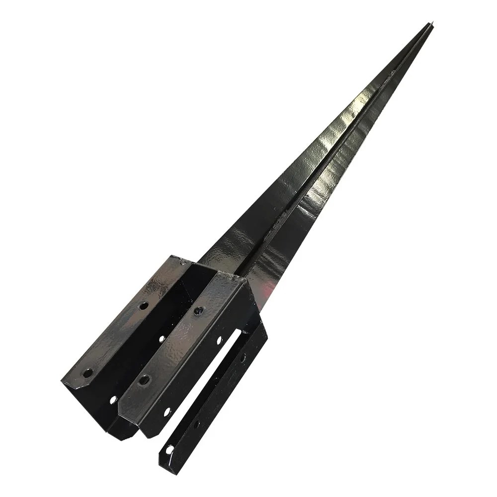 Support à enfoncer acier galvanisé noir, H.75 x l.9 x P.9 Support à enfoncer acier galvanisé noir, H.75 x l.9 x P.9