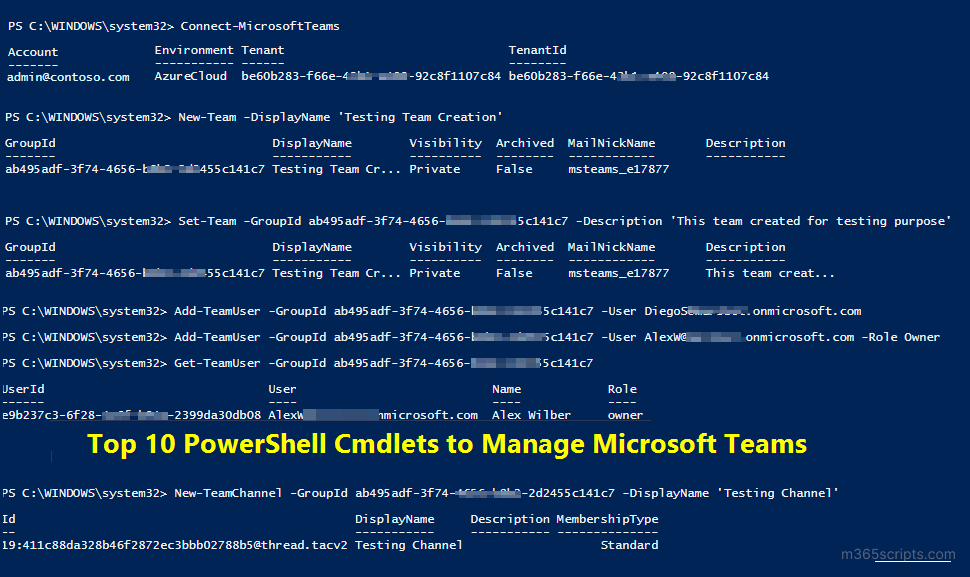 Top 10 PowerShell Cmdlets to Manage Microsoft Teams using PowerShell