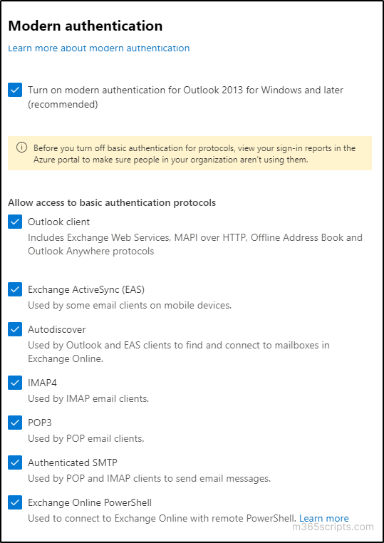 Disable Microsoft Exchange Unnoticed Basic Authentication Protocols in