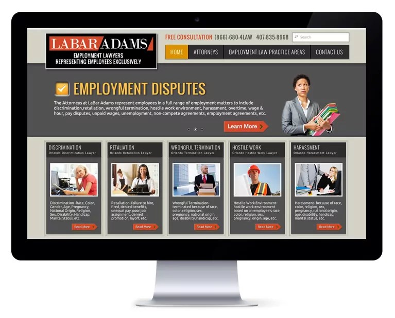 Orlando Web Design Orlando Employment Lawyer Orlando Web Design