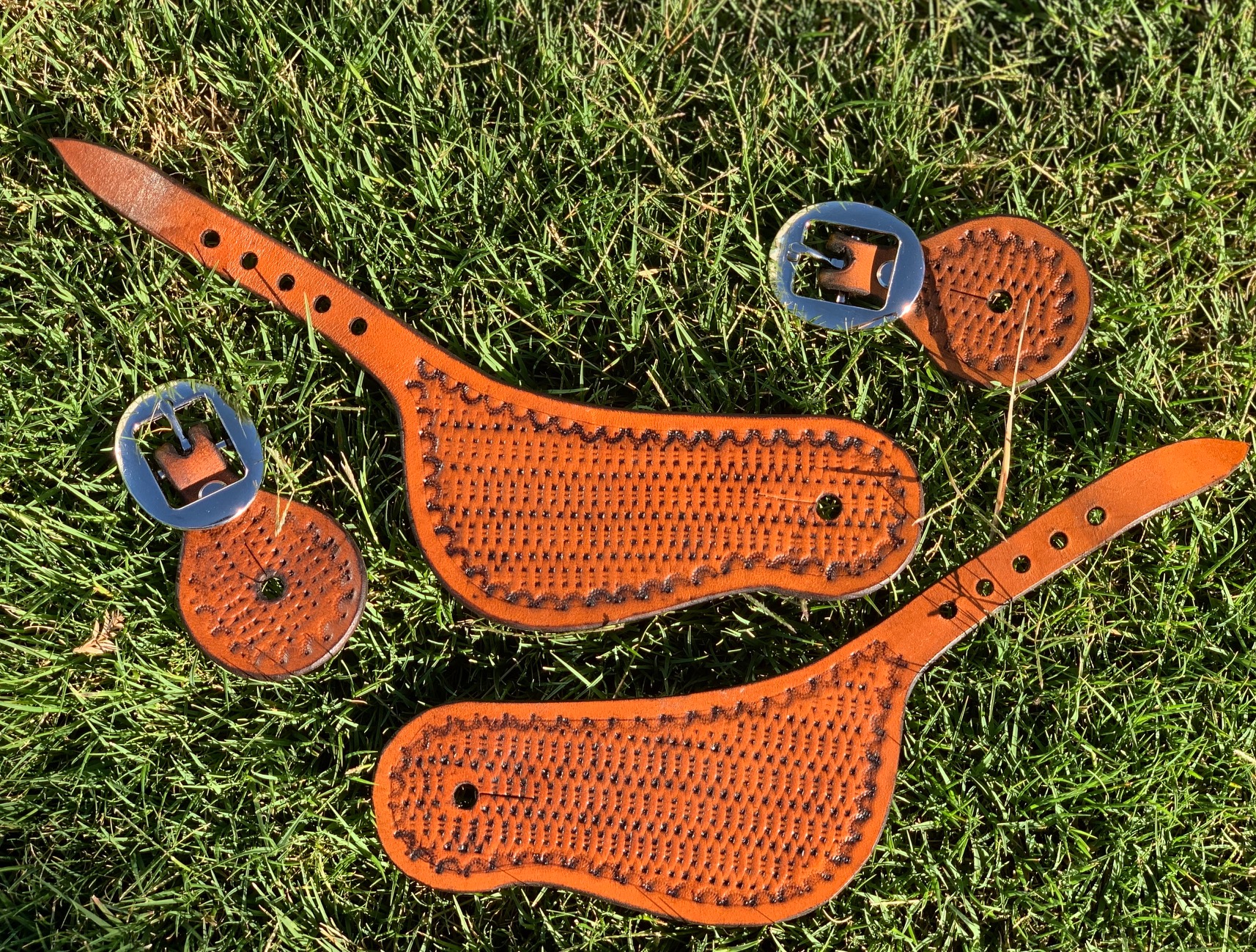 Spur Strap Basket weave Variation 1