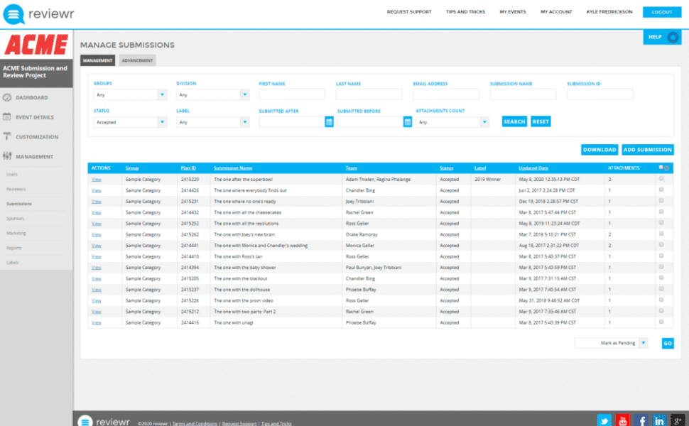 Reviewr Submission Management Software Collect. Manage. Review