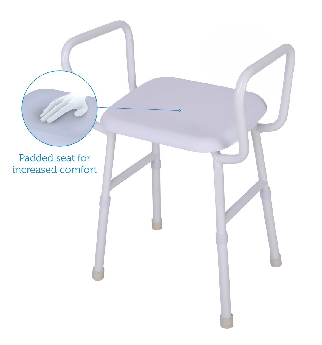 Padded Shower Stool W/Arms Mobility Centre