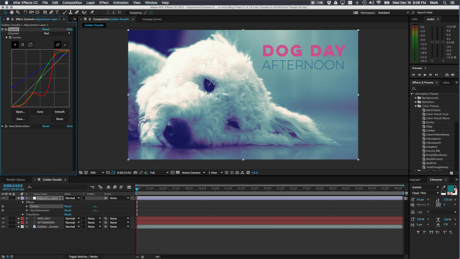 15 Free Color Presets For After Effects Motion Array