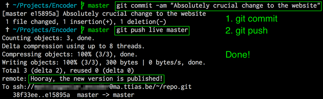 Very simple ‘git push’ workflow to deploy code on your own server
