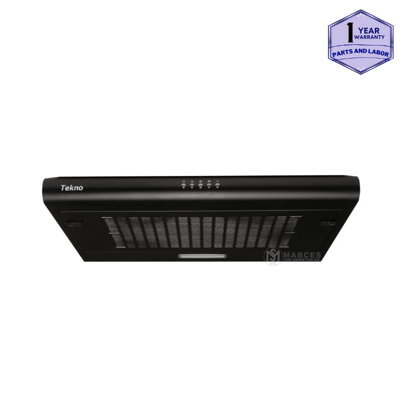 Tekno 60cm Black Single Motor Rangehood TRH180B Mabces Appliances