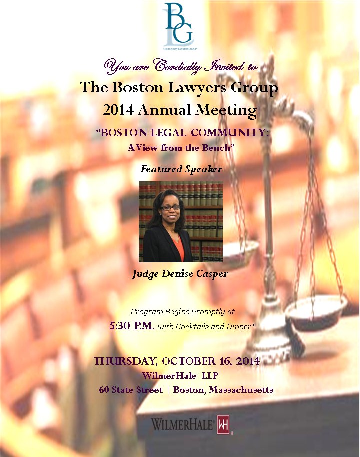 The Boston Lawyers Group 2014 Annual Meeting October 16, 2014