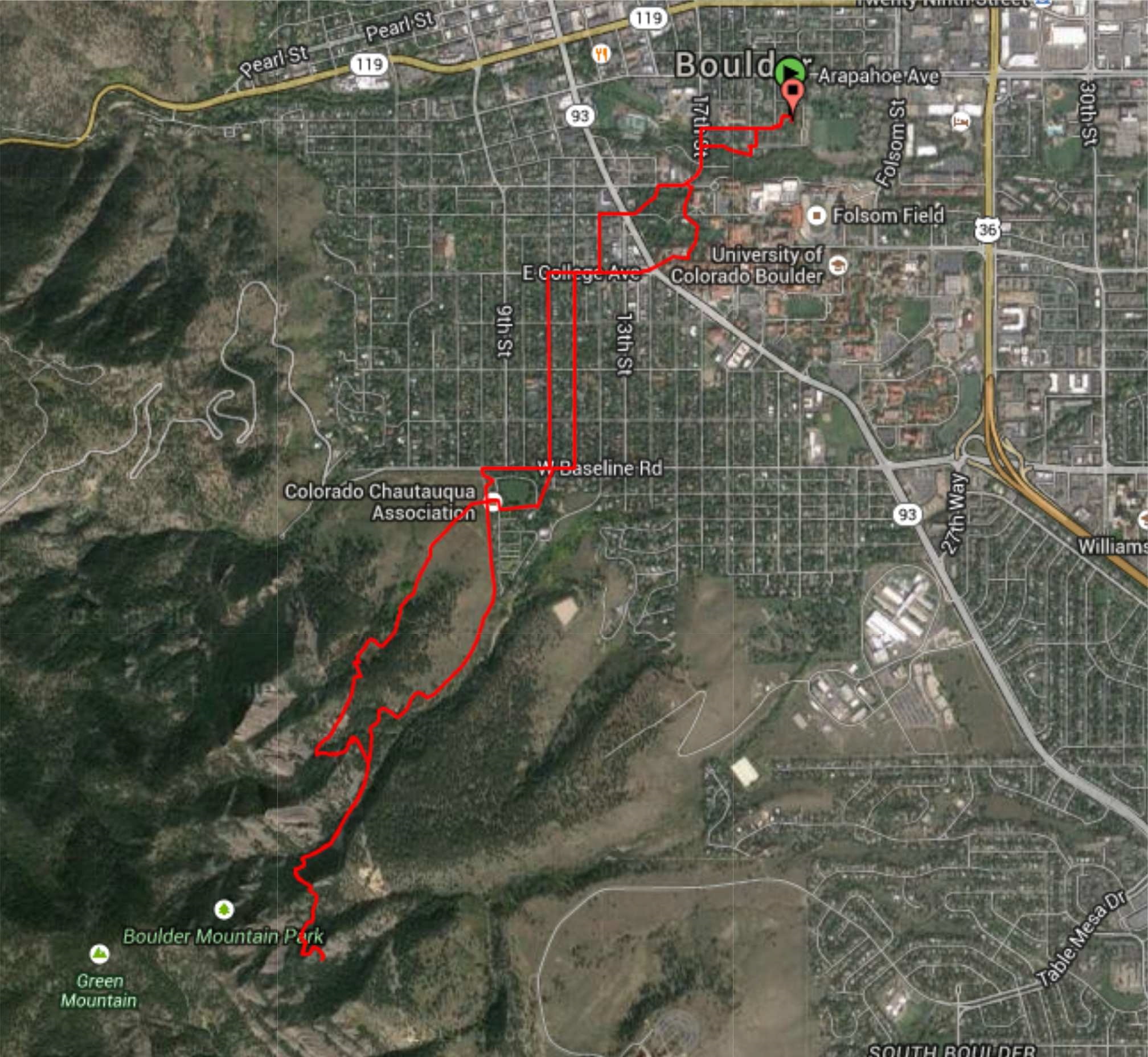 Randonnée au Chautauqua Park Royal Arch Trail Mabouls de Boulder