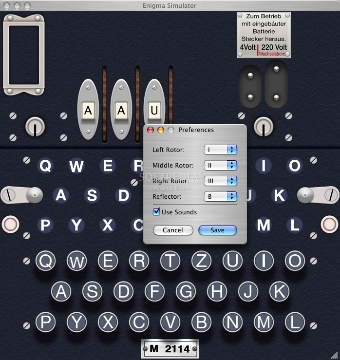 Enigma Simulator 1.2.4 (Mac) Download