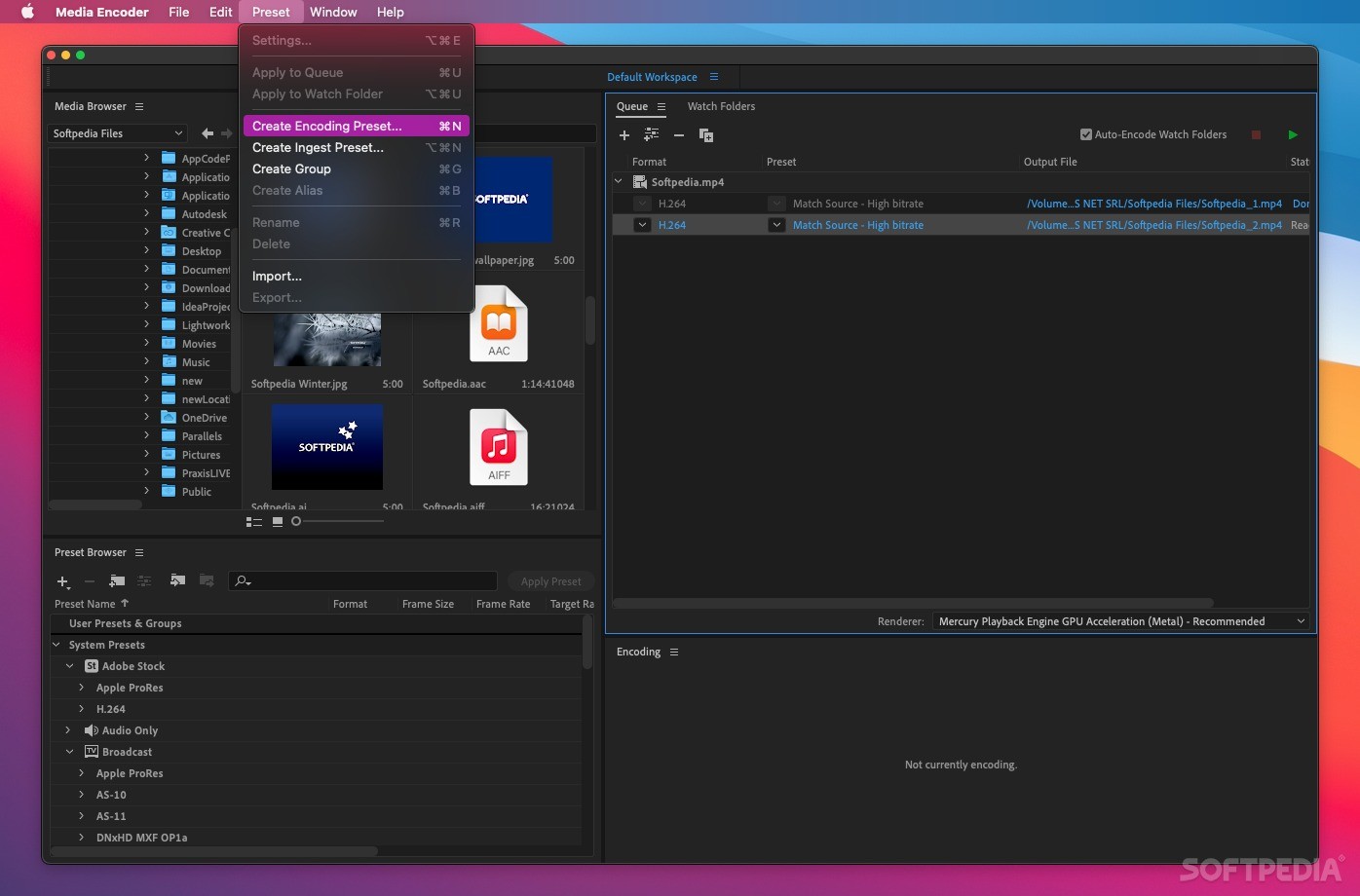 Adobe Media Encoder (Mac) Download, Review, Screenshots