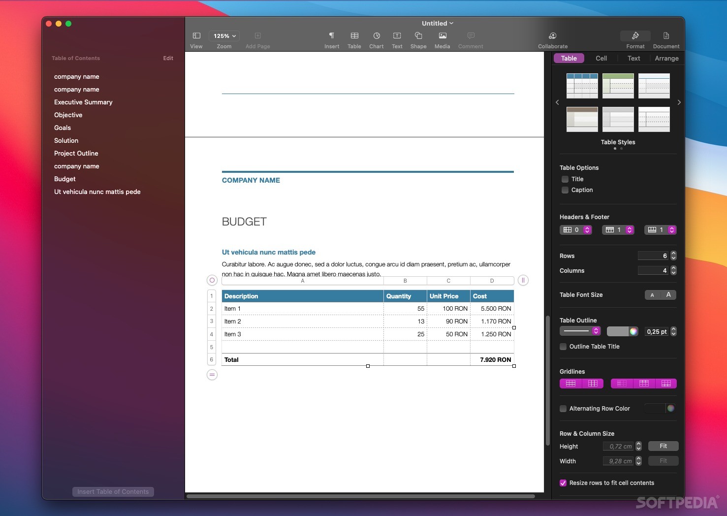 Pages (Mac) Download, Review, Screenshots