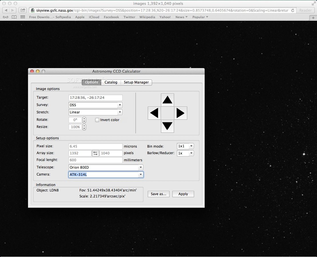 Astronomy CCD Calculator Mac 4.8 Download