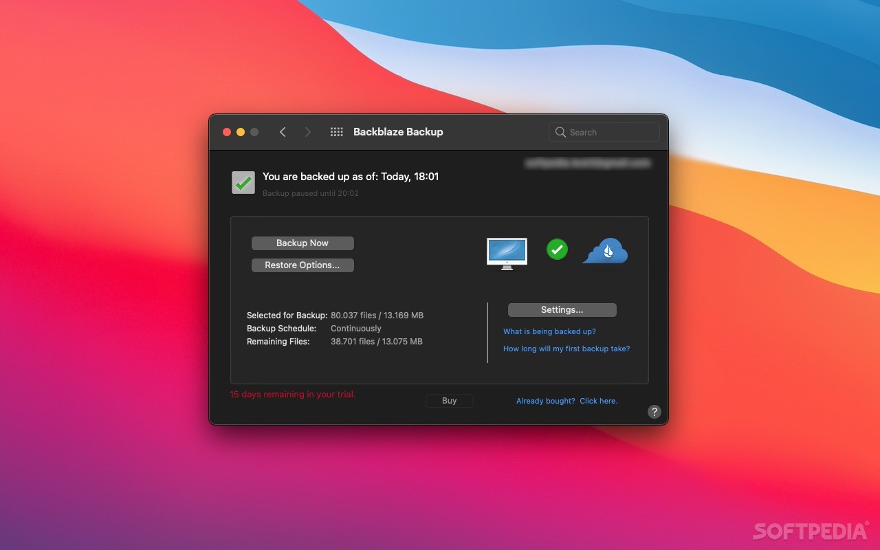 Backblaze 8.0.1.596 (Mac) Download
