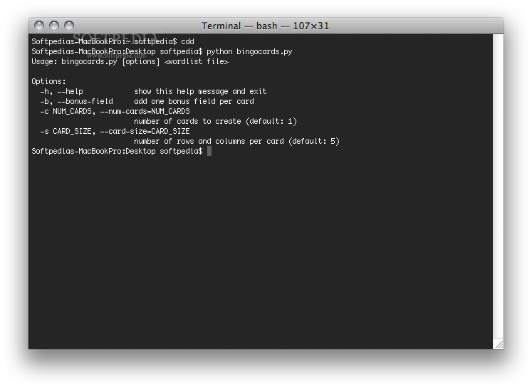 Bingo Card Generator (Mac) Download