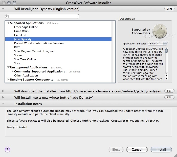 CrossOver Games (Mac) Download, Review, Screenshots