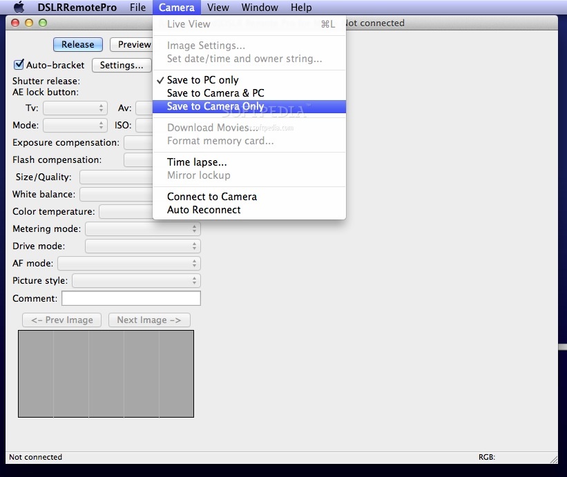 DSLR Remote Pro 1.8.3 (Mac) - Download
