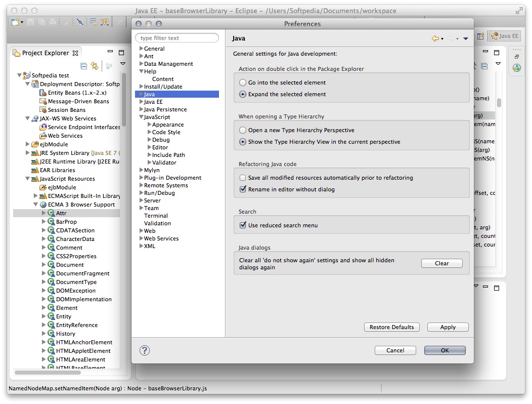 Eclipse IDE for Java EE Developers Mac 1.5.1 Download