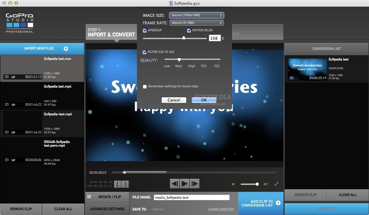 GoPro Studio Pro Mac 2.0.1.247 Download