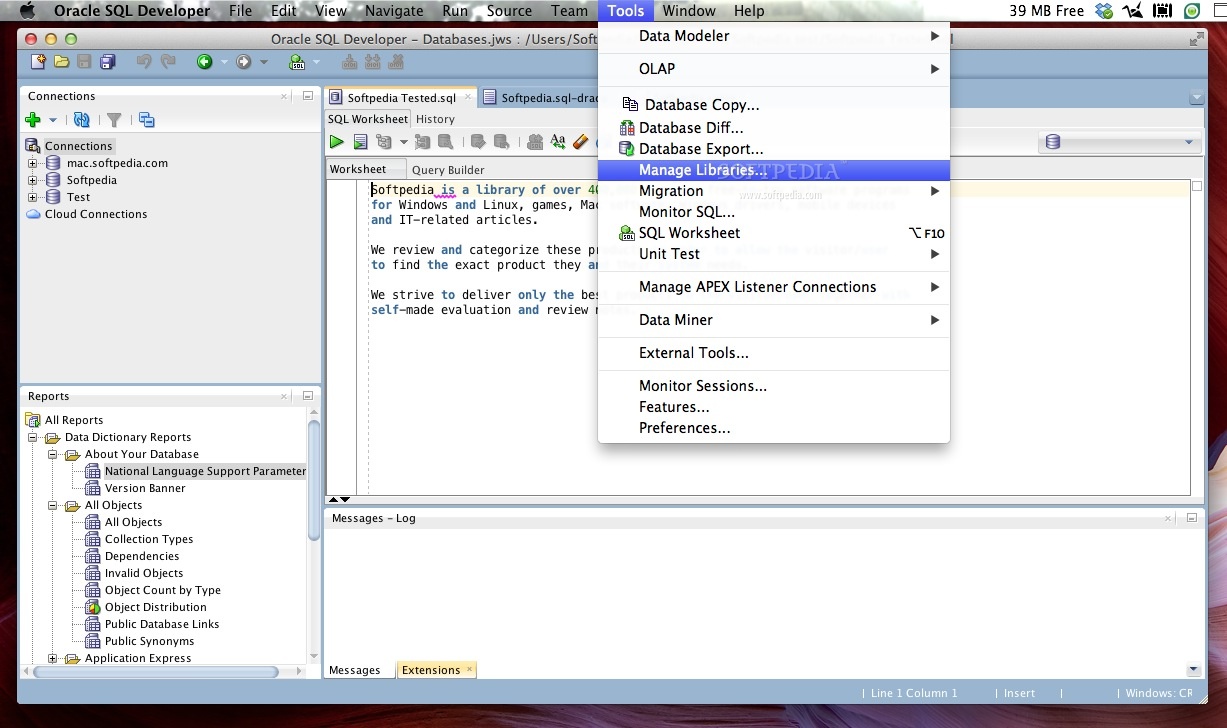Oracle SQL Developer (Mac) Download & Review