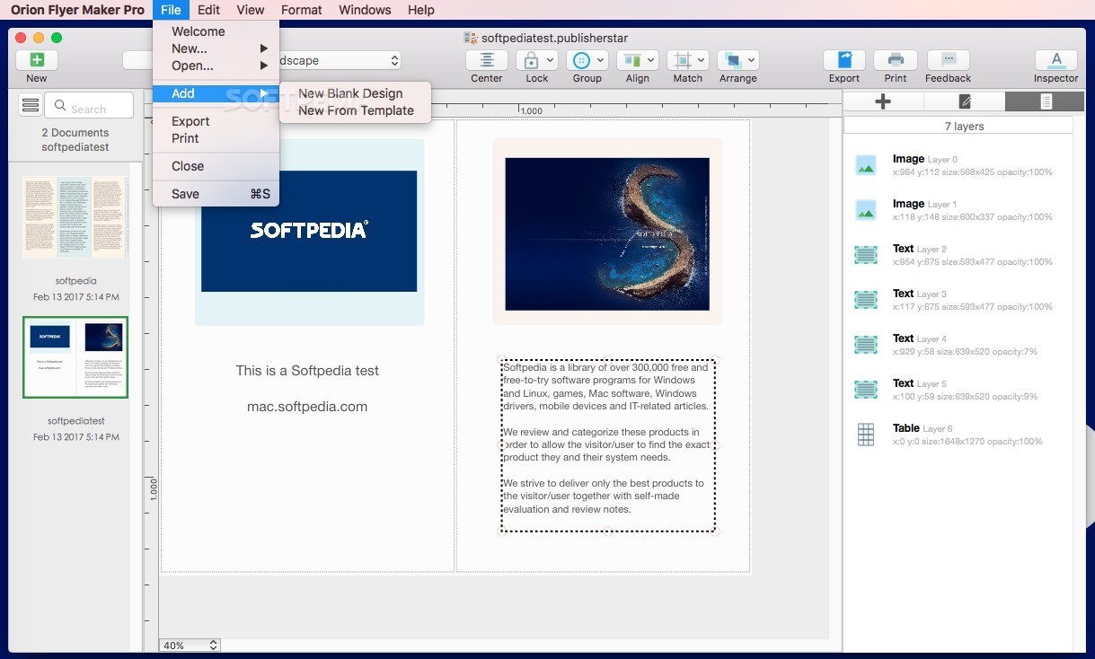 Orion Flyer Maker Pro 3.10 (Mac) Download