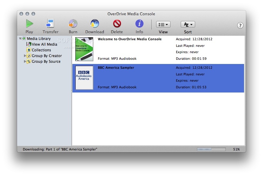 OverDrive Media Console (Mac) Download, Screenshots
