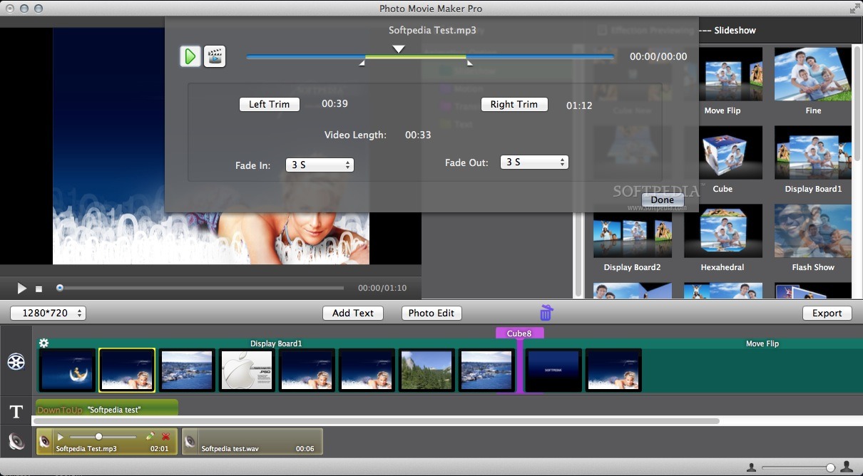 Photo Movie Maker Pro (Mac) Download, Screenshots