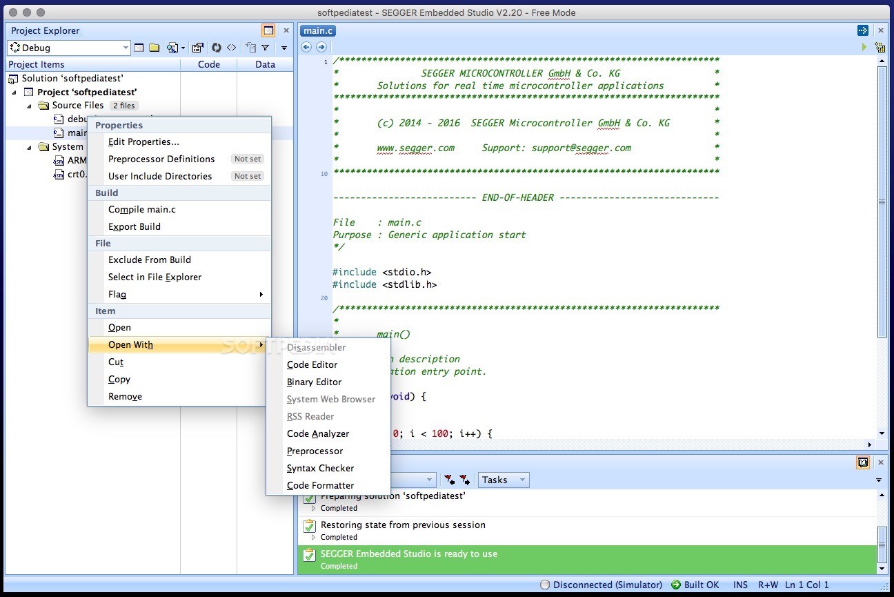 SEGGER Embedded Studio 6.32b (Mac) Download