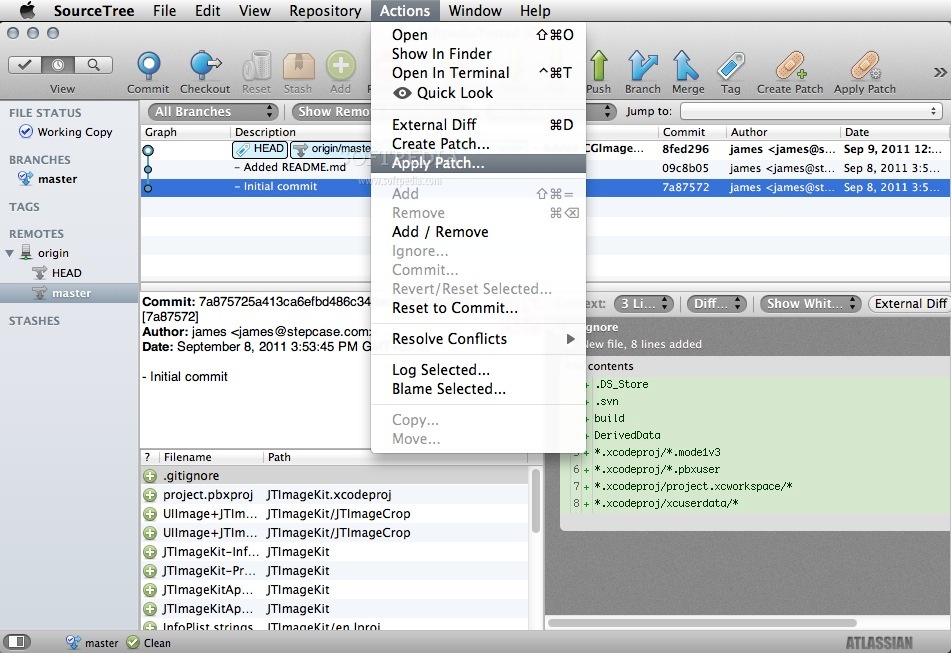 Sourcetree delete commit git rebase 20180818