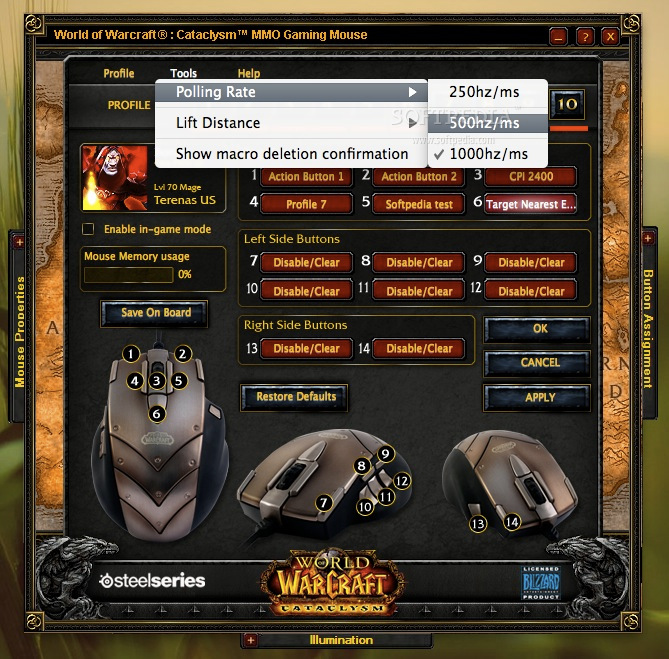 SteelSeries Cataclysm Mouse Driver 1.15 (Mac) Download