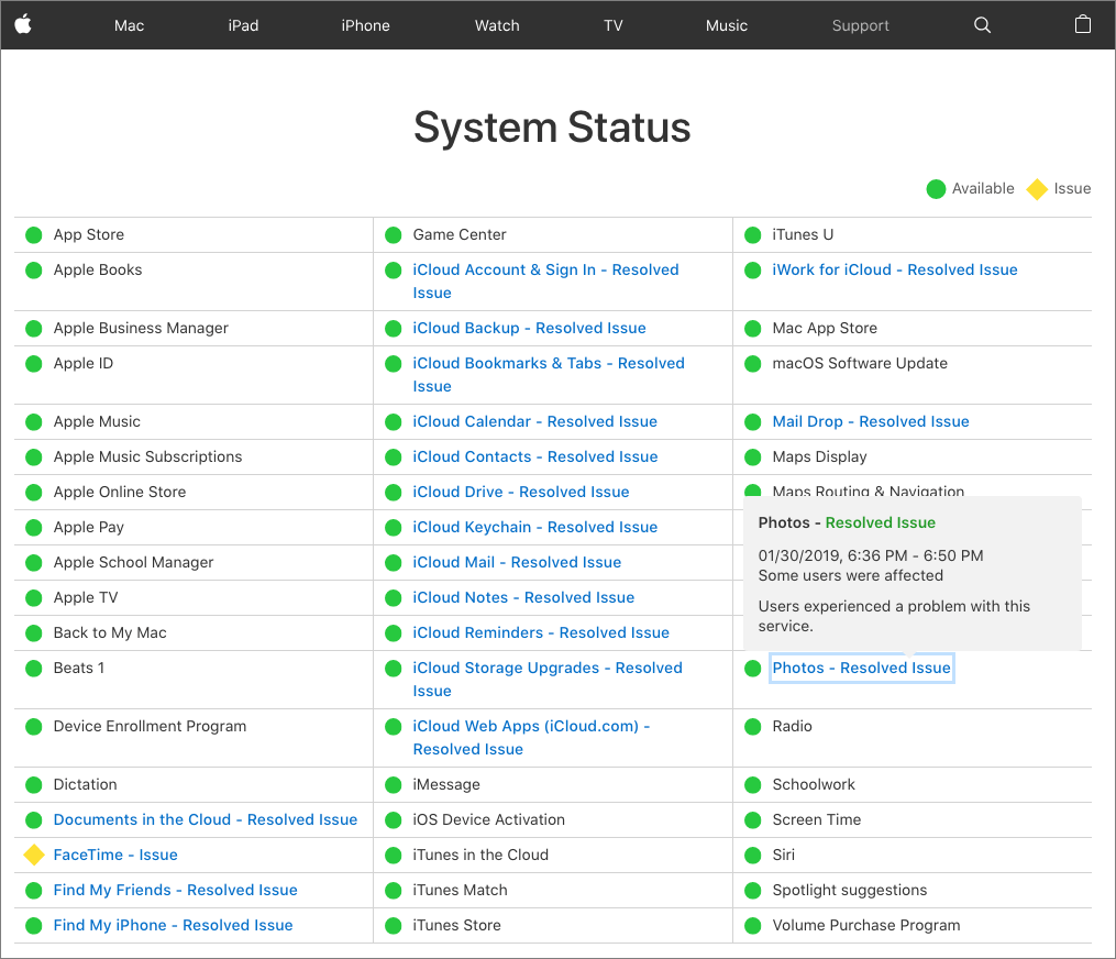 iCloud Services Being Wonky? Check Apple’s System Status Page MacFusion