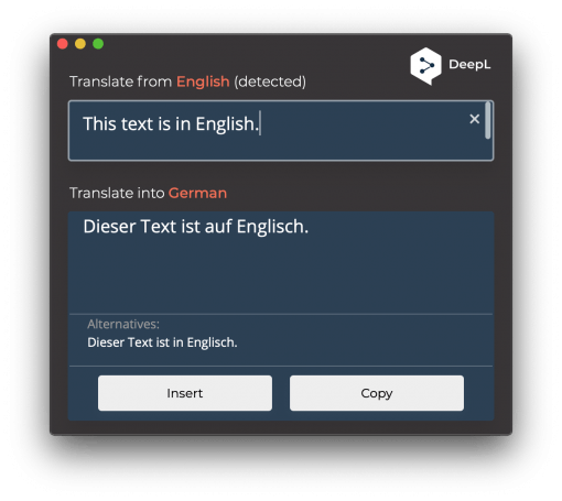 KI Übersetzer DeepL jetzt als Mac App ⌚️ 🖥 📱 mac&egg